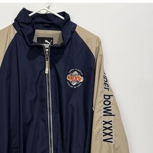 Puma men's XL Super Bowl XXXV Tampa 2001 polyester windbreaker jacket (d)